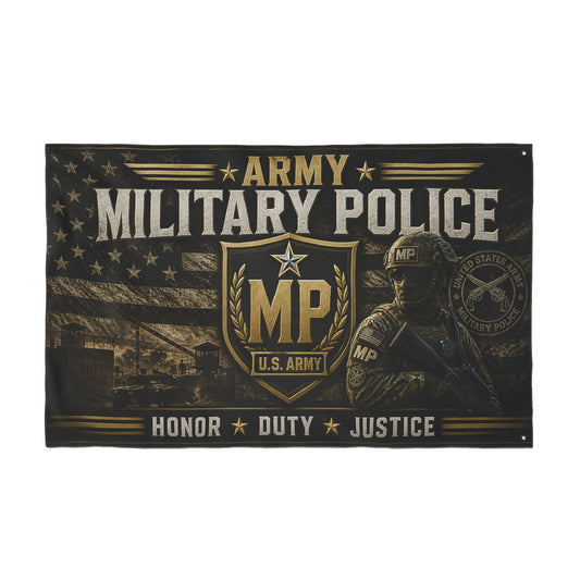 Army Military Police Double-Sided Flag - Honor Duty Justice (U.S. Army MP)