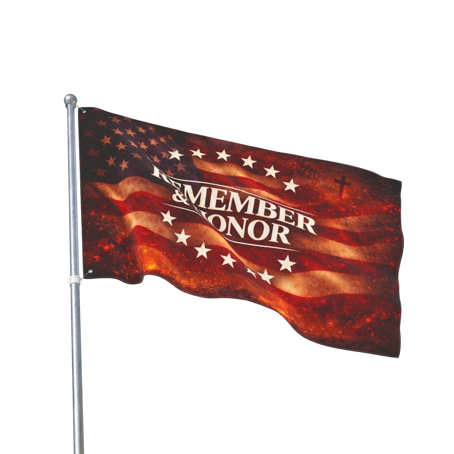 Remember & Honor Memorial Flag — Double-Sided American Flag for Veterans, Memorial Day & Patriotic Displays