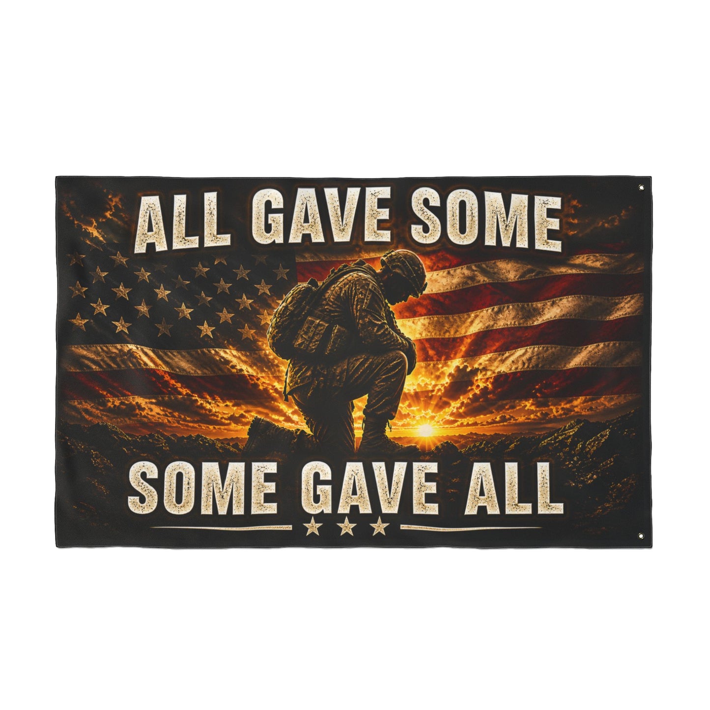 Memorial Military Flag - "All Gave Some, Some Gave All" Double-Sided