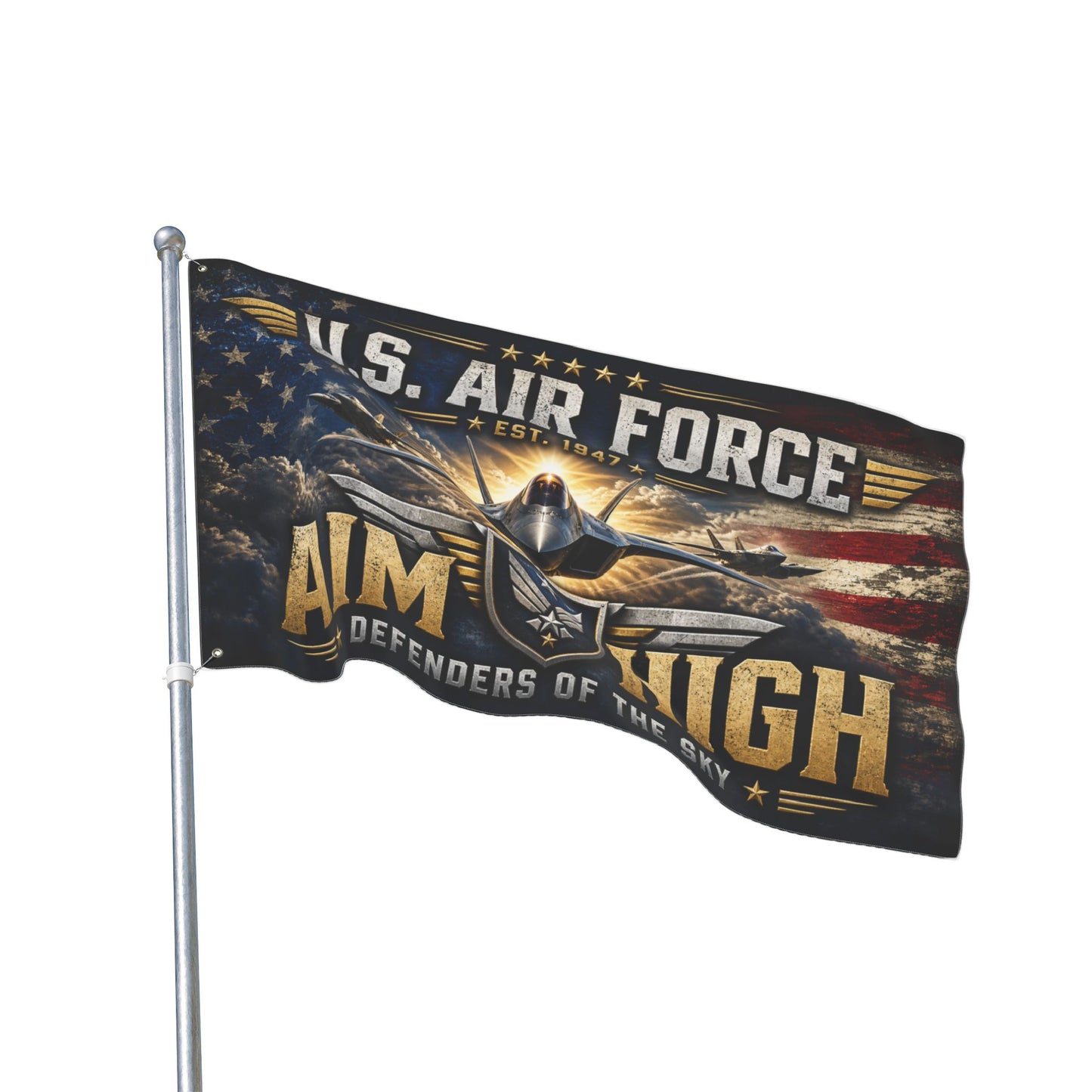 U.S. Air Force "Aim High" Double-Sided Flag — Defenders of the Sky
