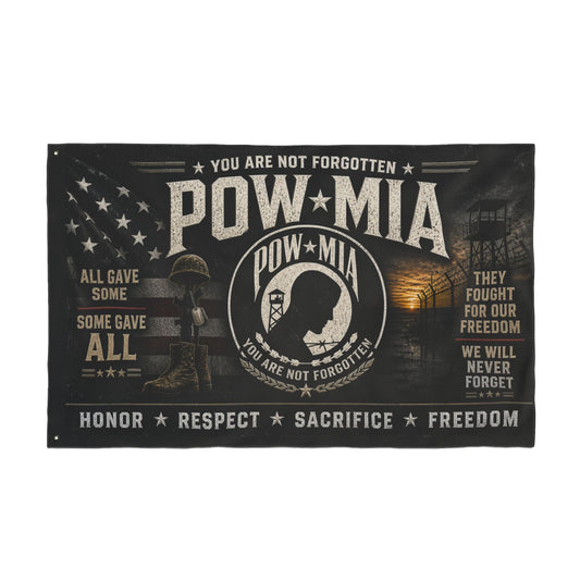 POW•MIA Memorial Flag — Double-Sided Honor & Respect Military Banner