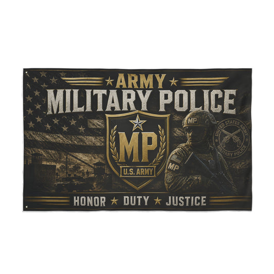 Army Military Police Double-Sided Flag - Honor Duty Justice (U.S. Army MP)