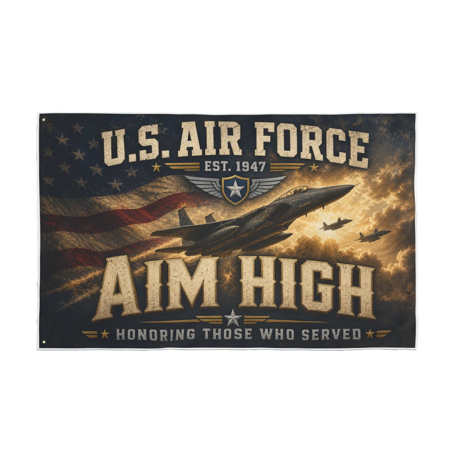 U.S. Air Force "Aim High" Double-Sided Flag – Honoring Those Who Served