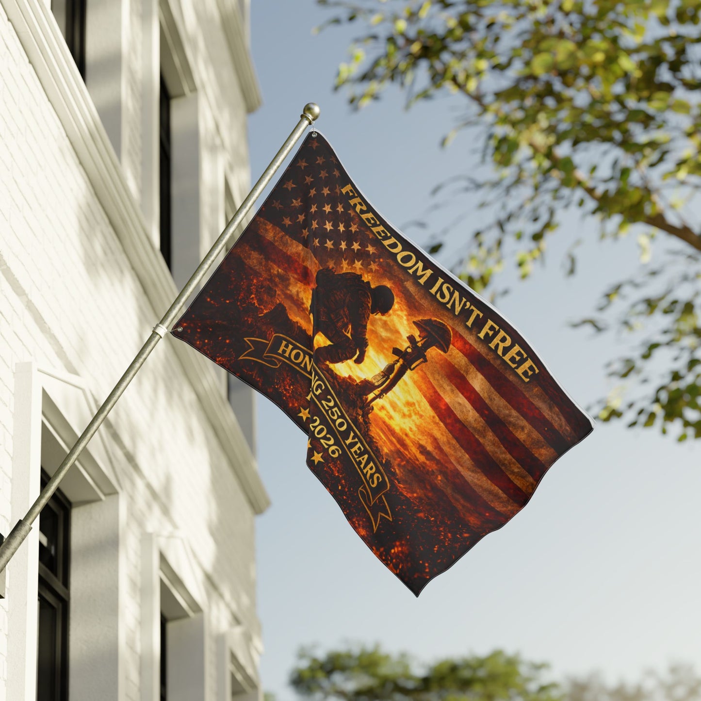Freedom Isn't Free 1776-2026 Memorial Flag – Honoring 250 Years (Double-Sided)