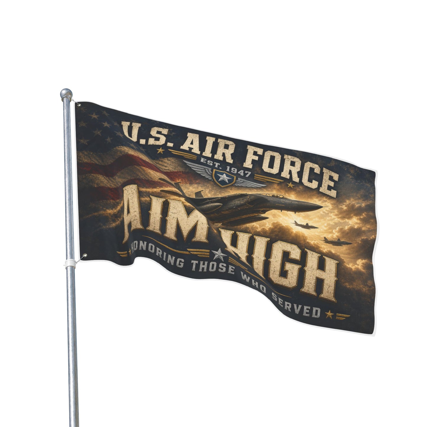 U.S. Air Force "Aim High" Double-Sided Flag – Honoring Those Who Served