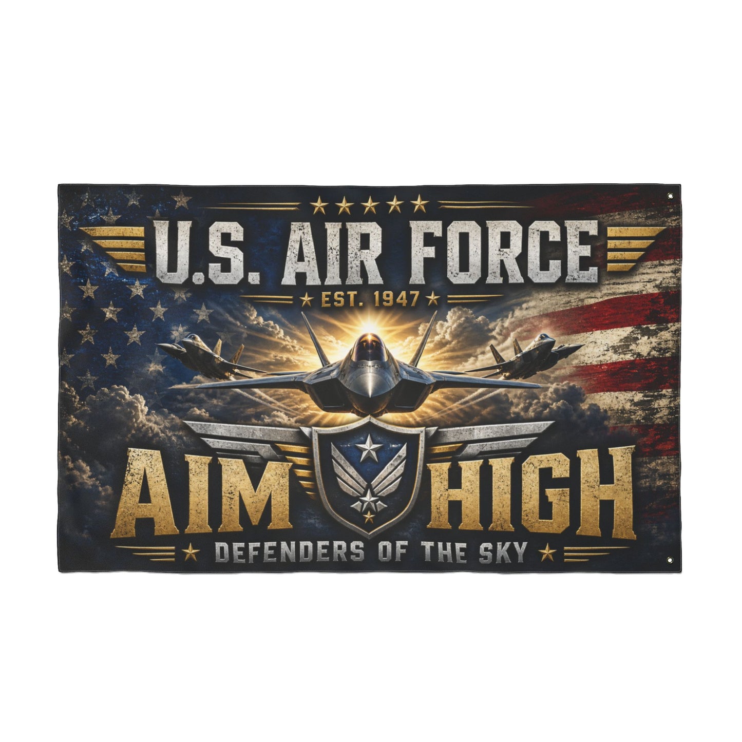 U.S. Air Force "Aim High" Double-Sided Flag — Defenders of the Sky