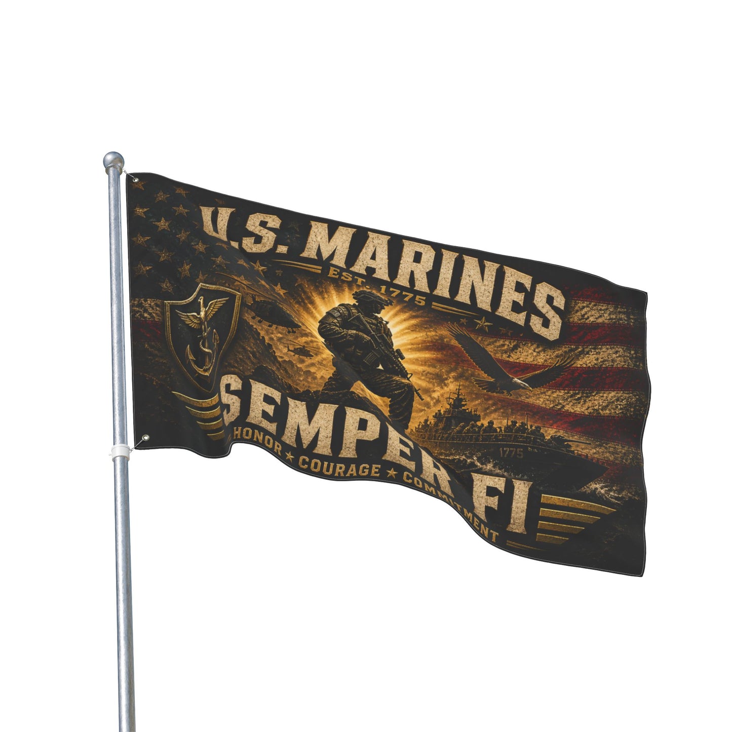 U.S. Marines Semper Fi Double-Sided Flag