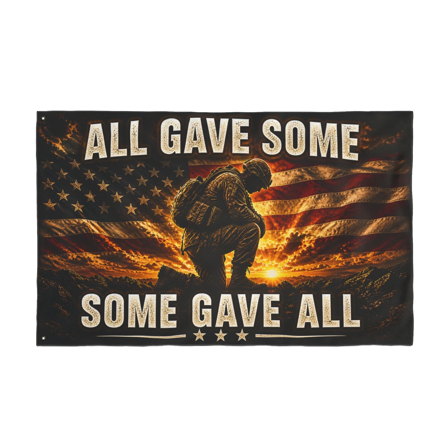 Memorial Military Flag - "All Gave Some, Some Gave All" Double-Sided