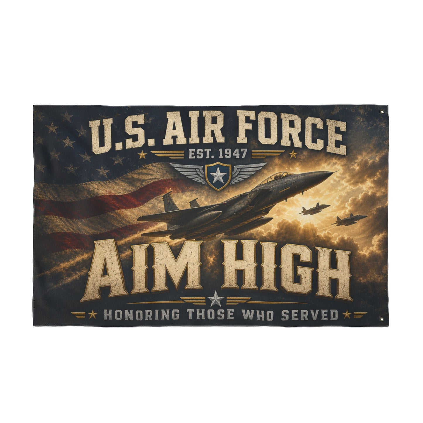 U.S. Air Force "Aim High" Double-Sided Flag – Honoring Those Who Served
