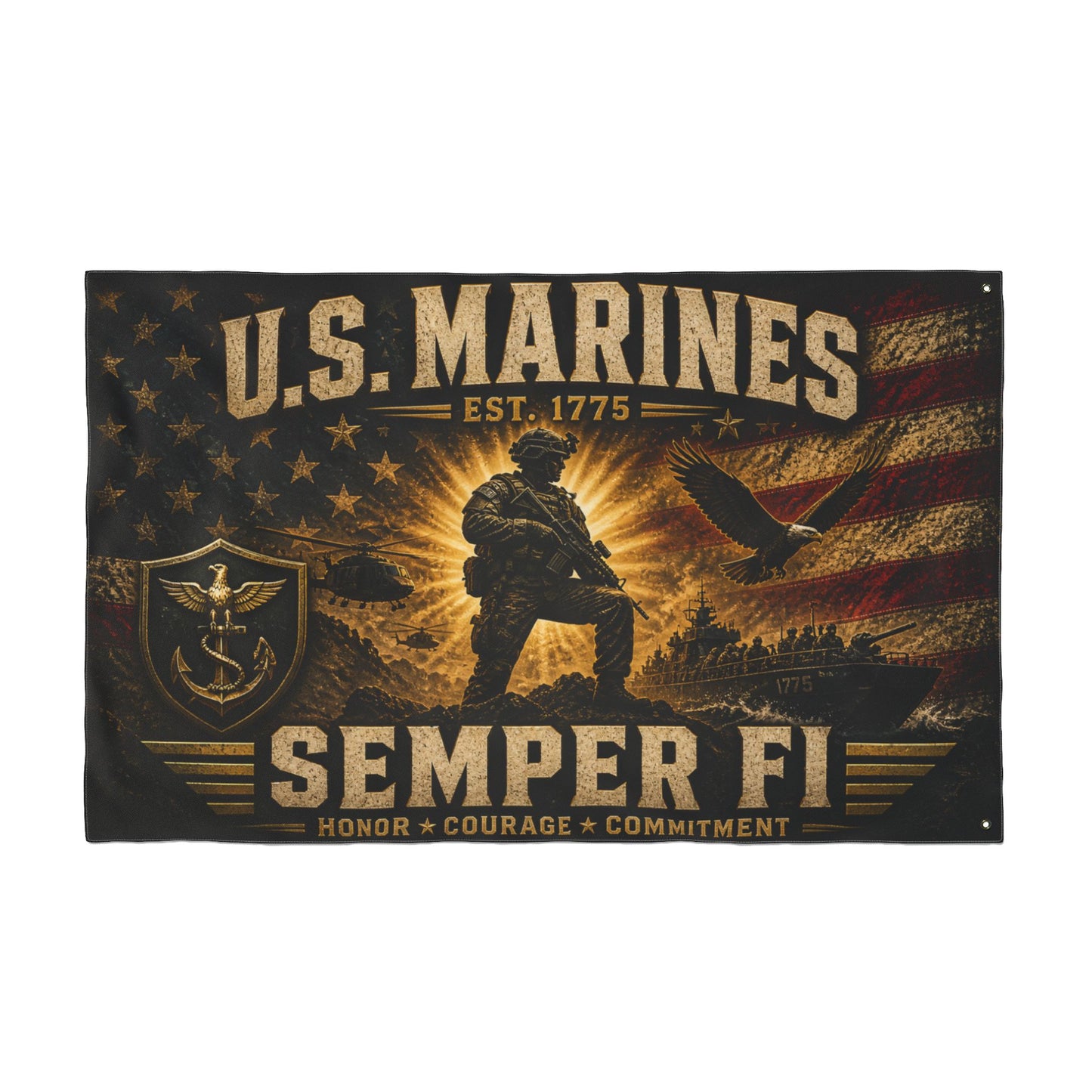 U.S. Marines Semper Fi Double-Sided Flag