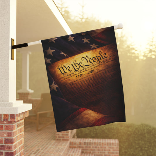 We the People Garden Flag – Patriotic USA House Banner (1776–2026)